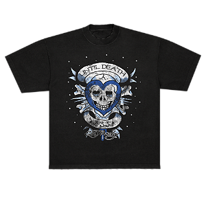 Camiseta "Until Death" Ed Hardy x Matuê Preta