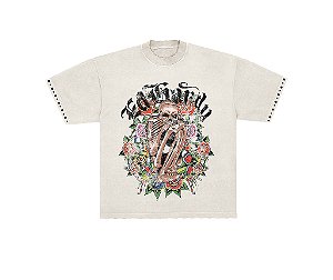 Camiseta "Garden Of Bones" Ed Hardy x Matuê Branca