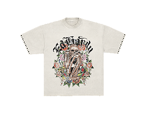 Camiseta "Garden Of Bones" Ed Hardy x Matuê Branca