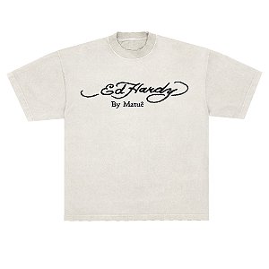 Camiseta "By Matuê" Ed Hardy x Matuê Branca