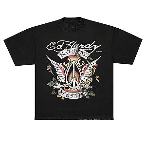 Camiseta "Natural Mystic" Ed Hardy x Matuê Preta