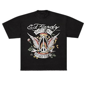 Camiseta "Natural Mystic" Ed Hardy x Matuê Preta