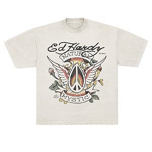 Camiseta "Natural Mystic" Ed Hardy x Matuê Branca