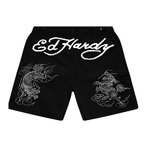 Bermuda Preta "Dragon" Ed Hardy x Matuê Preta