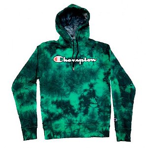 black moletom com capuz tie dye bleach