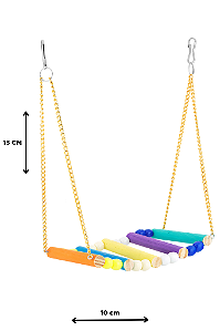 Brinquedo para Pássaro Balanço com Corrente