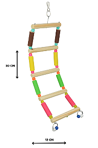 Brinquedo para Pássaro Escada Flexivel Periquito e Calopsita
