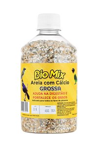 Areia Grossa Bio Mix com Cálcio Garrafa com 830g