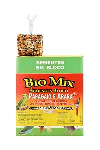 Sementes Bloco Bio Mix para Papagaio e Arara- Caixa 14 un