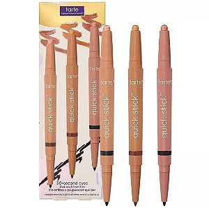 tarte 30 second Eyes Shadow & Liner Trio Quick Stick Waterproof Shadow & Liner (rose-gold luster shadow/brown liner + golden-bronze luster shadow/bronze liner + golden-pink luster shadow/black liner)