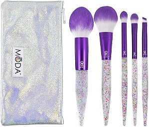MODA Brush MŌDA® Glitter Bomb 6pc Purple Complete Kit