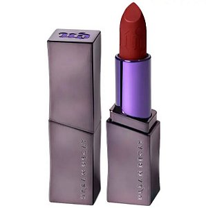 Callback - deep brick red Satin finish Urban Decay Vice Hydrating Lipstick batom