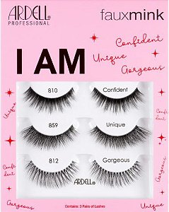 Ardell I Am Confident Faux Mink 3 Pack 3 pares de cílios postiço