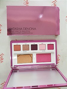 novo danificado Natasha Denona Love Face Eyeshadow & Cheek Essential Palette (quebrado trincado e solto)