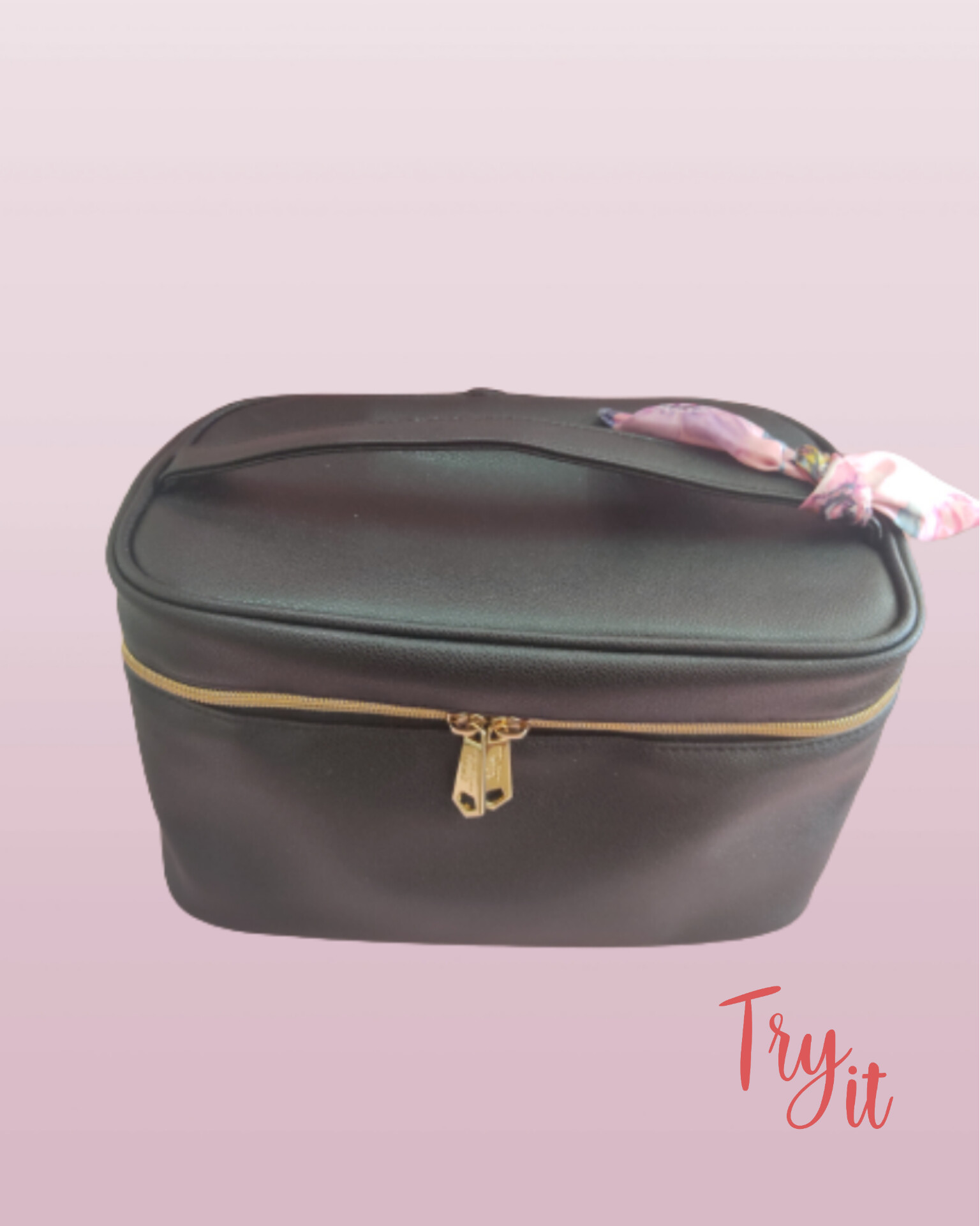 necessaire black & pink 26cm x 15cm x 16cm