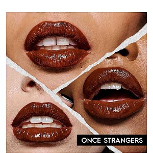 novo/sem caixa Once Strangers (Espresso Brown) Urban Decay Vice Lip Bond Glossy Longwear Liquid Lipstick