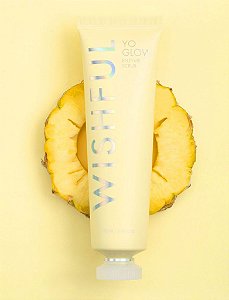 HUDA BEAUTY WISHFUL Yo Glow Facial Enzyme Scrub 40ml + WISHFUL YELLOW BAG