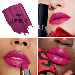 Rouge Dior Refillable Lipstick-792 Lady Dior Metallic batom