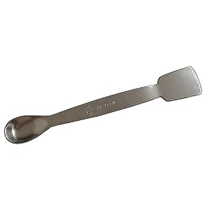 ESPATULA COM COLHER CHAPA DE ACO INOX 17CM