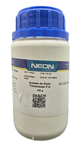 ACETATO DE SODIO TRIHIDRATADO PA 100G CAS 6131-90-4