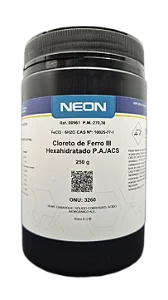 CLORETO DE FERRO III HEXAHIDRATADO PA ACS 250G CAS 10025-77-1