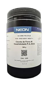 CLORETO DE FERRO III HEXAHIDRATADO PA ACS 500G