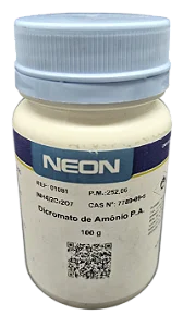 DICROMATO DE AMONIO PA 100G CAS 7789-09-5