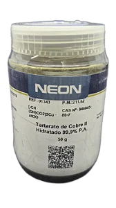 TARTARATO DE COBRE II HIDRATADO 99,9% PA 50G CAS 946843-80- 7
