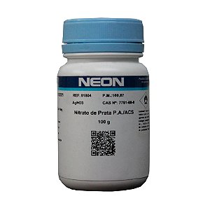 NITRATO DE PRATA PA ACS 100G CAS 7761-88-8