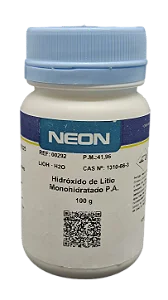 HIDROXIDO DE LITIO MONOHIDRATADO PA 100G CAS 1310-66-3