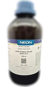 ACIDO ACETICO GLACIAL 99,8% PA 1L CAS 64-19-7 *PF/SSP* CONCENTRACAO 99,8 DENSIDADE 1,05