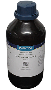 ACIDO SULFURICO PA ACS 1L CAS 7664-93-9 *PF/SSP* CONCENTRACAO 98 DENSIDADE 1,84