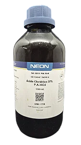 ACIDO CLORIDRICO 37% PA ACS 1L CAS 7647-01-0 *PF/SSP* CONCENTRACAO 37 DENSIDADE 1,19