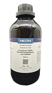 CLOROFORMIO 99,8% PA ACS ESTABILIZADO COM AMILENO 1L CAS 67-66-3 *PF/SSP*