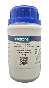 SULFATO DE NIQUEL II HEXAHIDRATADO PA 250G CAS 10101-97-0