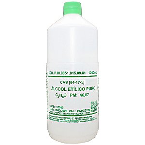 ALCOOL ETILICO 96% 1L PURO