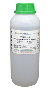 SOLUCAO HIDROXIDO DE POTASSIO 0,1N / 0,1M ALCOOLICA 1L