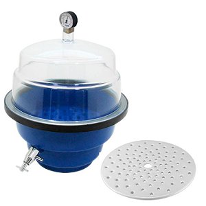 DESSECADOR A VACUO DE PLASTICO 250MM COM VACUOMETRO