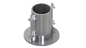 MOLDE CILINDRO PROCTOR DIAMETRO 4" COM COLAR E BASE DE ACO ZINCADO
