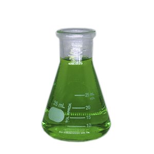 ERLENMEYER DE VIDRO BOCA ESTREITA 25ML