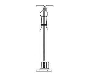 FRASCO LAVADOR DE GAS COM CILINDRO POROSO E BASE DE POLI 500ML