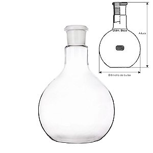 BALAO FUNDO CHATO COM JUNTA 14/20 5ML