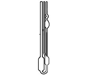 VISCOSIMETRO UBBELOHDE LIQUIDOS TRANSPARENTES Nº 2C (60 A 300 CST) PADROES RASTREAVEIS RBC