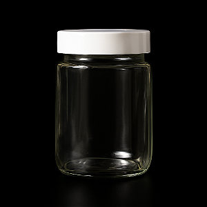 POTE DE VIDRO COM TAMPA ROSCA DE PLASTICO 100ML