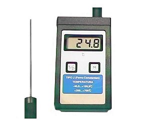 TERMOMETRO DIGITAL -40+700ºC COM SONDA DE IMERSAO 3X150MM TIPO J 1MT