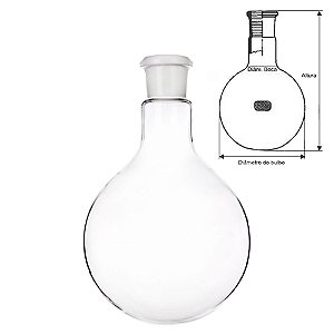 BALAO FUNDO REDONDO COM JUNTA 24/40 12L