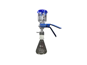 SISTEMA DE FILTRAÇÃO A VÁCUO COMPLETO COM GARRA DE ALUMÍNIO 500ML ERLENMEYER