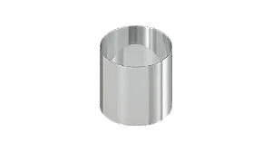 ANEL BISELADO VOLUMETRICO 100CM3 EM ACO INOX PARA SOLO (DIAMETRO 60X39MM PAREDE 1,65MM)