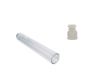 TUBO DE ENSAIO PLASTICO (PS) 12X75MM 5ML 100UN SEM TAMPA