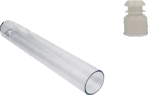TUBO DE ENSAIO PLASTICO (PS) 12X75MM 5ML 100UN COM TAMPA
